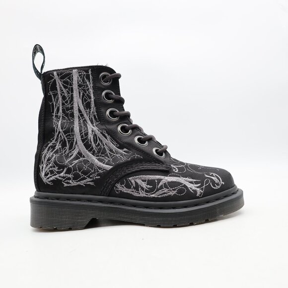 Doc Dr. Martens Pascal Vena Women's Size 6 Satin Vein Embroidered Velvet Boots - Picture 1 of 11